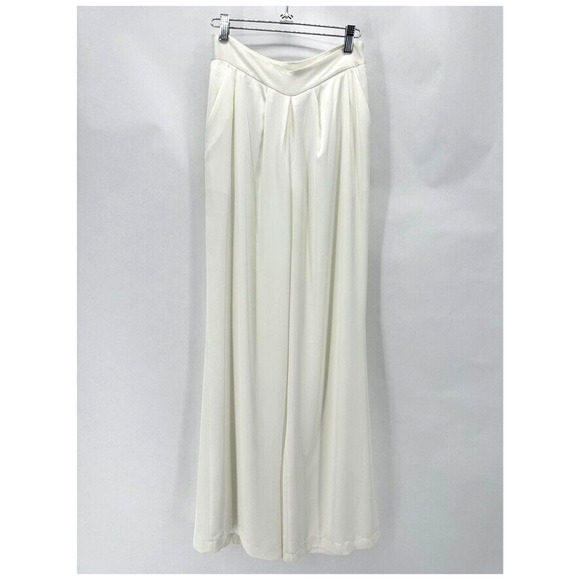 Ramy Brook Dress Pants Wide Leg Pants Size 2 White‎ Lined Coastal Preppy City - Picture 12 of 12
